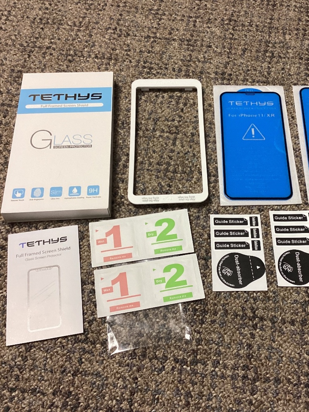 Tethys iPhone 11/XR Full Framed Glass Screen Protector * Qty. 2
